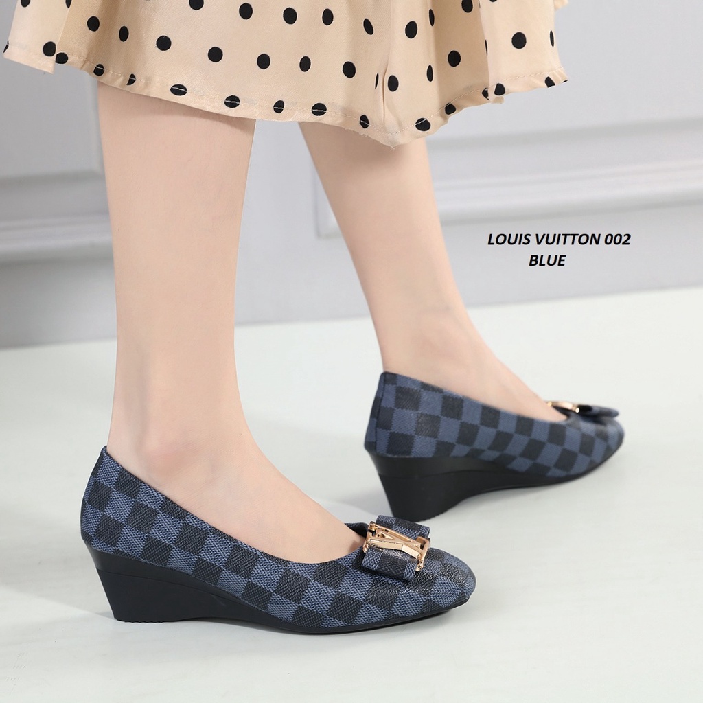 SEPATU WANITA WEDGES KULIT SHOES 002