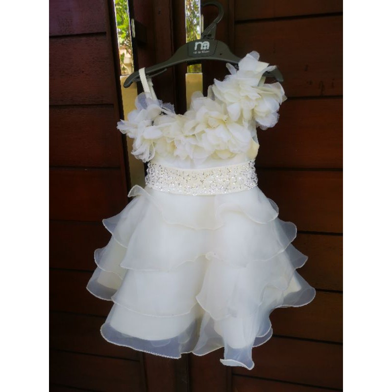 Dress pesta anak gaun anak dress putih gaun putih anak