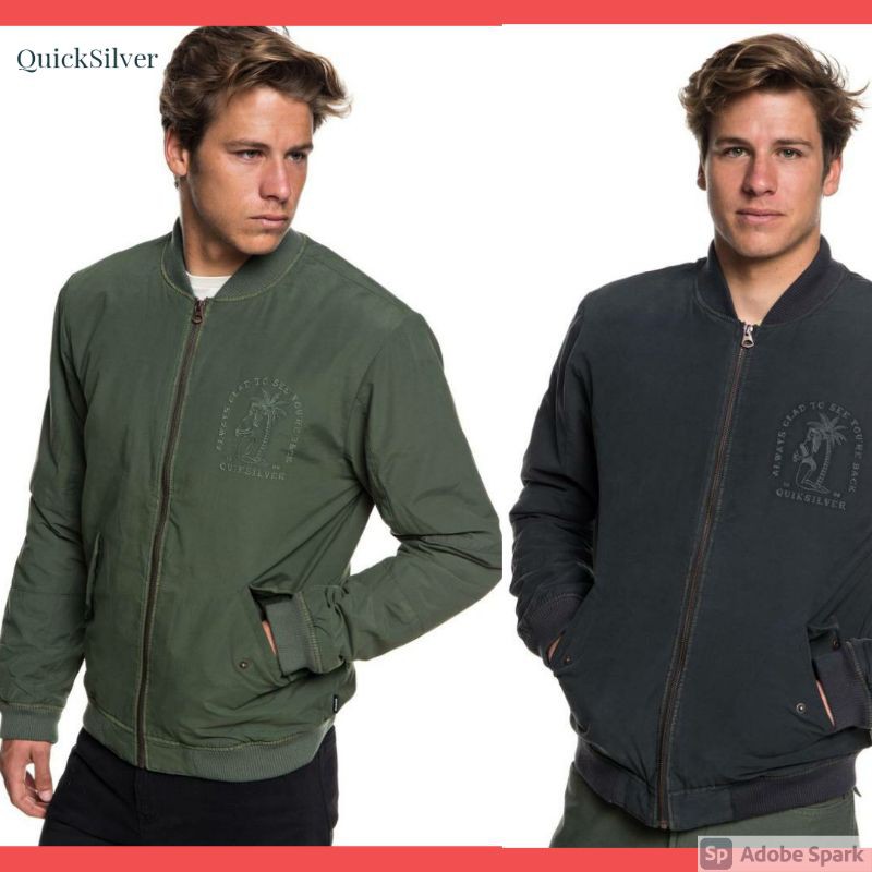 Jaket Bomber Pria Quiksilver Hakata Bay Original