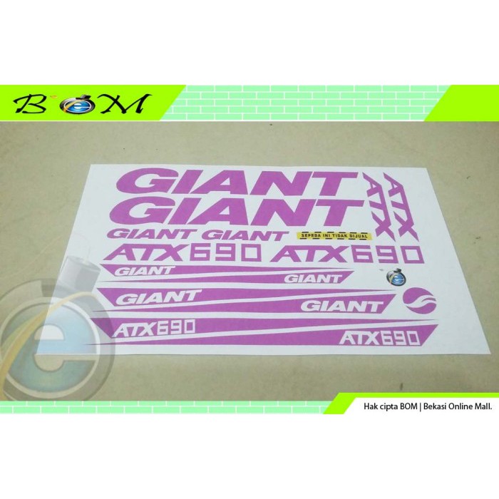 striping stiker decal transparan sepeda giant atx690 fullset pink