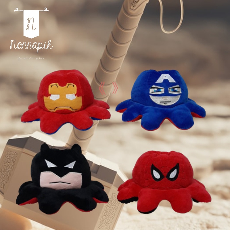 Boneka Gurita Bolak Balik Superhero Avengers