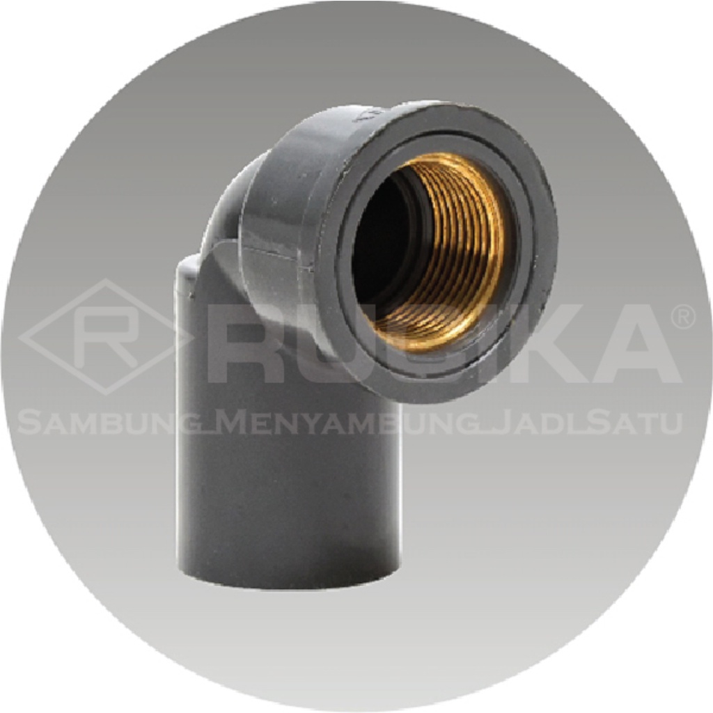 Knie Elbow Drat Kuningan Rucika 1/2 inch