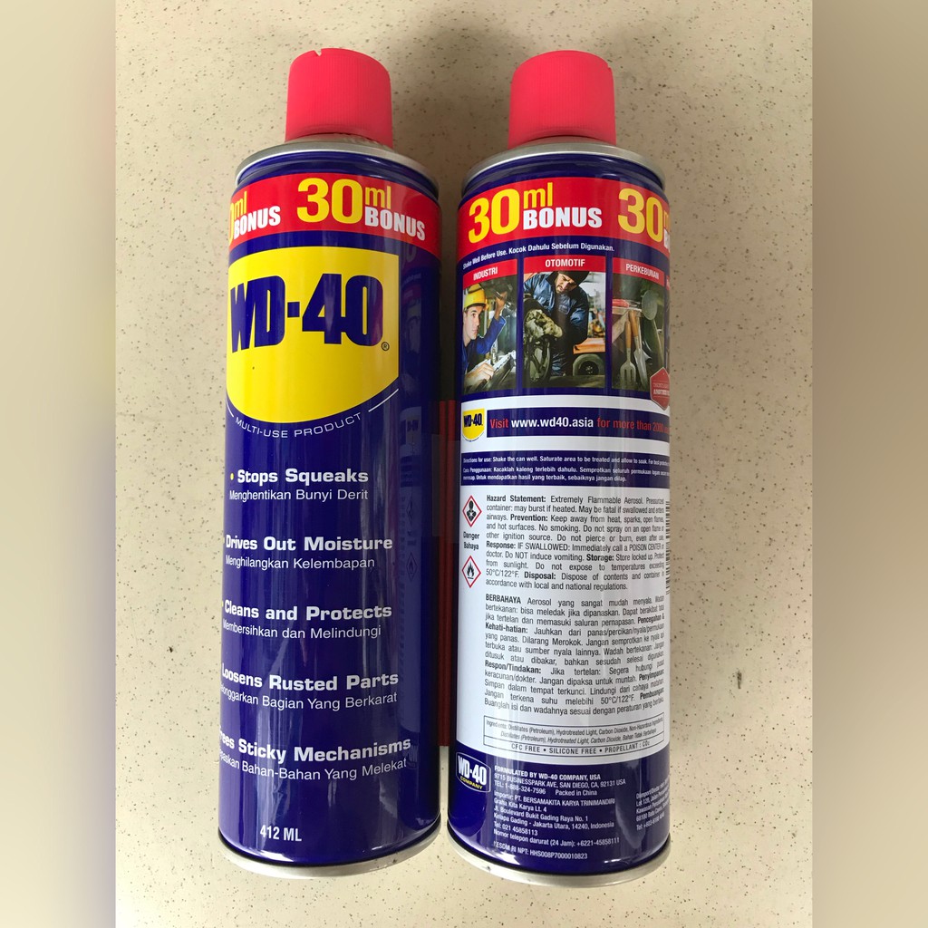 WD 40/WD 40 412ml Bonus 30ml Pelumas Anti Karat/Multi Use Product
