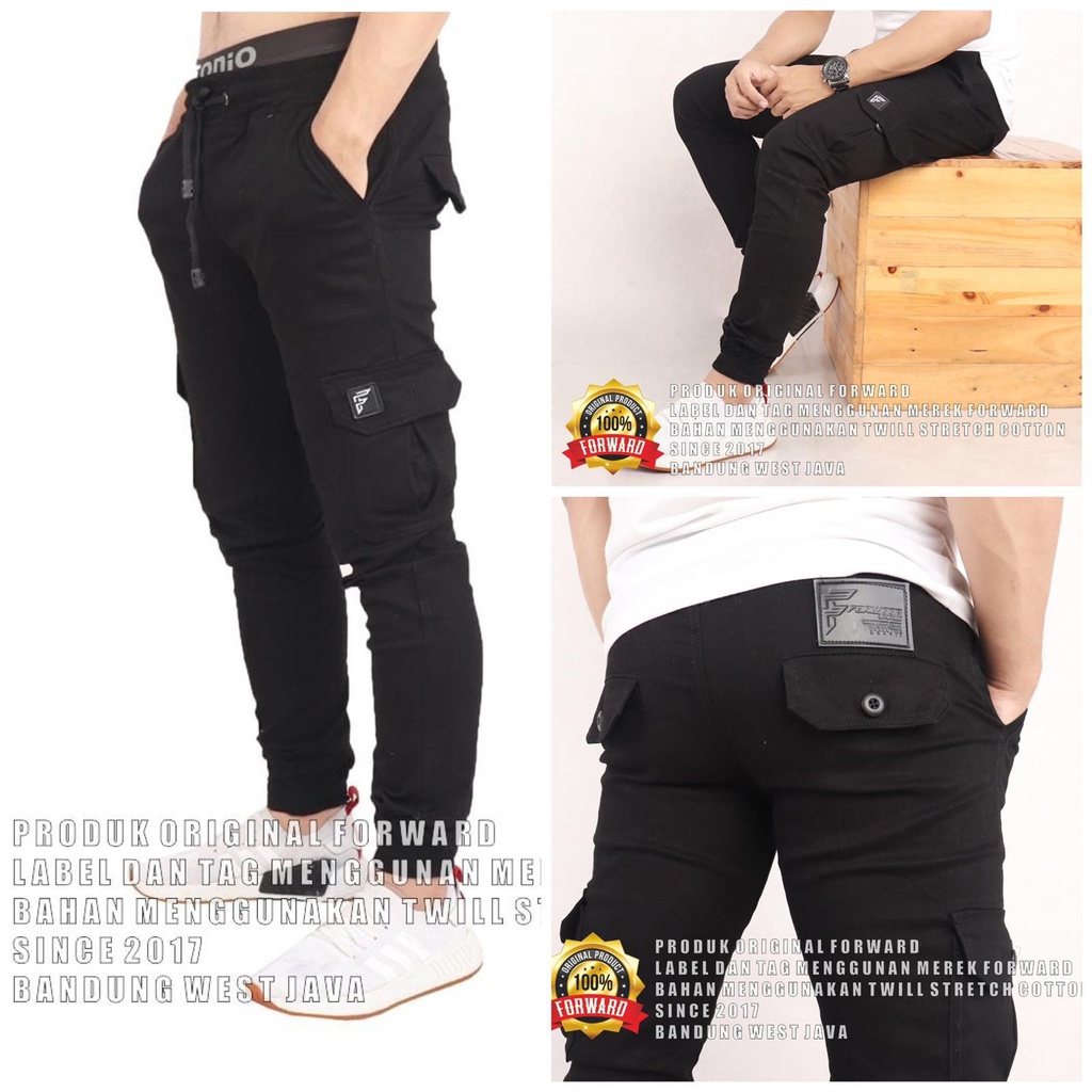 Celana Panjang Chino Jogger Cargo Pria  System Fourlayers