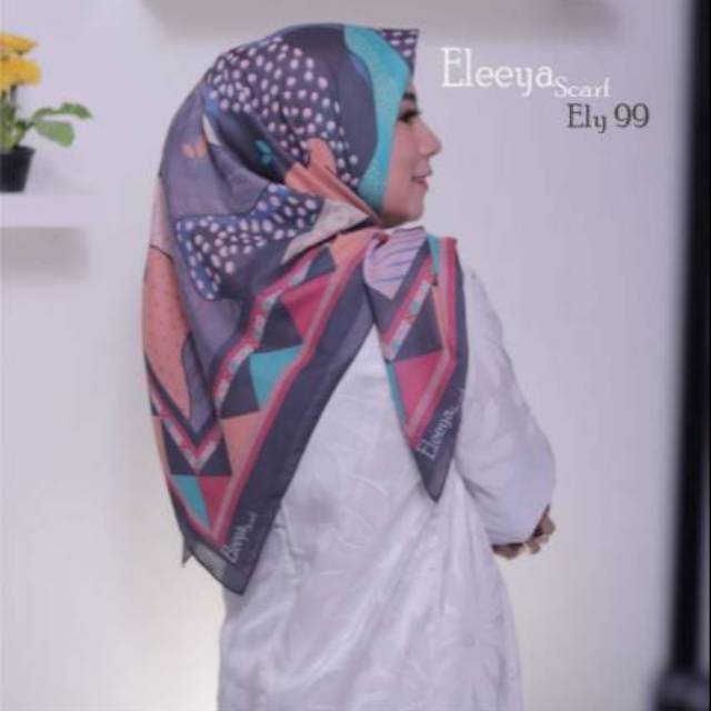 HIJAB SEGIEMPAT PRINTING || Eleeya Scarf ELY 99