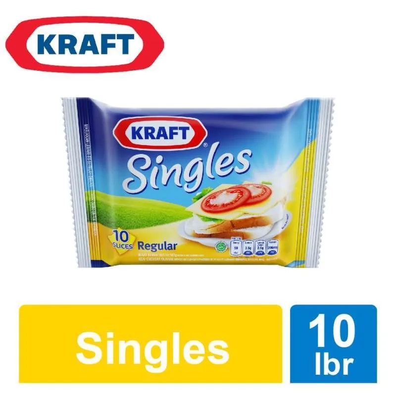 

KRAFT CHEESE SINGLE HIGH CALCIUM PLAIN 167g isi 10 Lembar