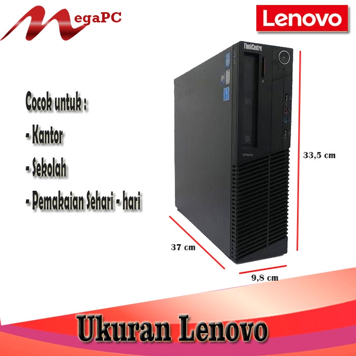 1 Set PC Build Up Lenovo Core i3 - RAM - HDD/SSD - Monitor 19inch Baru