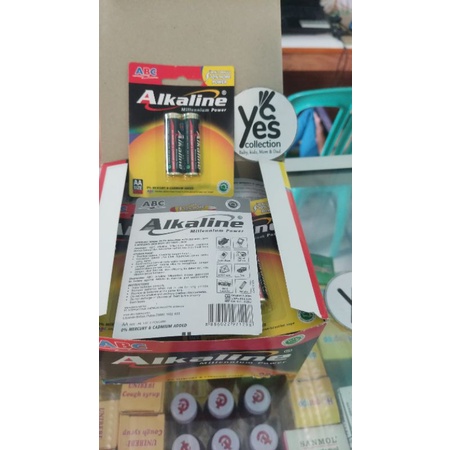 Alkaline Batrai Isi 2 Sedang AA Baterai Alkalin Millennium Power Jam Dinding Remote Mainan