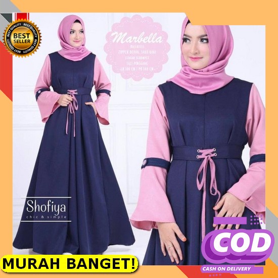 Lucia Dress Bahan Rayon Uniqlo/ Gamis Wanita Terbaru Bahan Rayon Uniqlo Bahan Nyaman Adem Lembut/ Ga