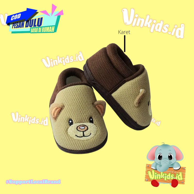 Sepatu Anak Bayi Laki Laki Perempuan Prewalker Murah Karakter Bear