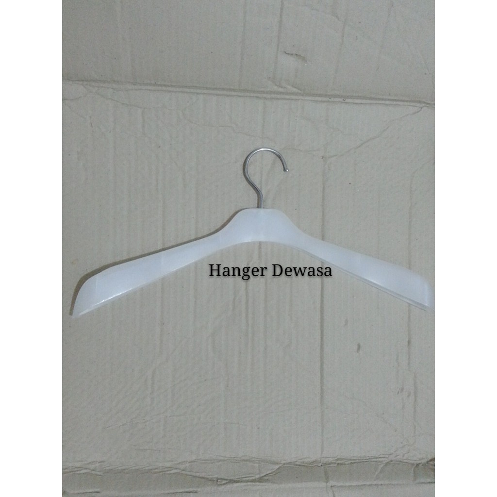 Hanger  Baju  Dewasa 181 Putih  / Hanger Jas ( HARGA  1PC )