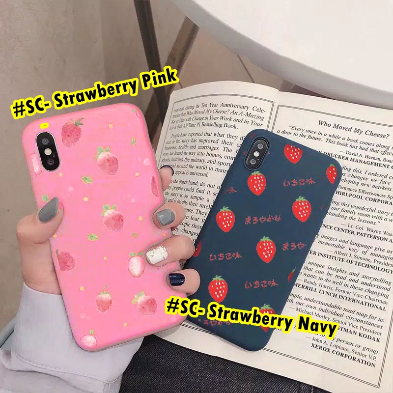 Softcase Color Strawberry Pink Navy Oppo A3s A5s A7 F9 A37 Neo 9 A1k