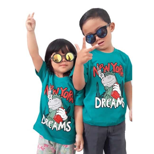 Kaos anak unisex (bisa laki2 dan perempuan) gambar NEW YORK DREAMS