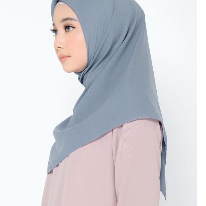 ❄️Christmas Sale☄️ ZM Zaskia Mecca - Sana Dark Grey Hijab Kerudung Segi Empat