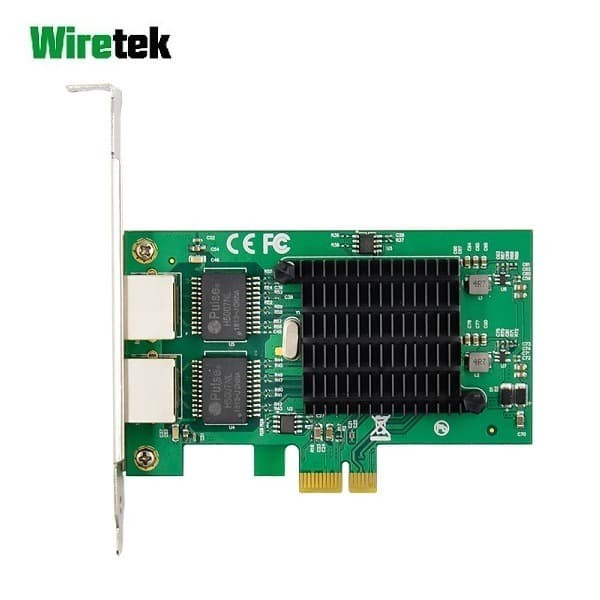 Wiretek PCI Express LAN Dual Gigabit Ethernet NIC