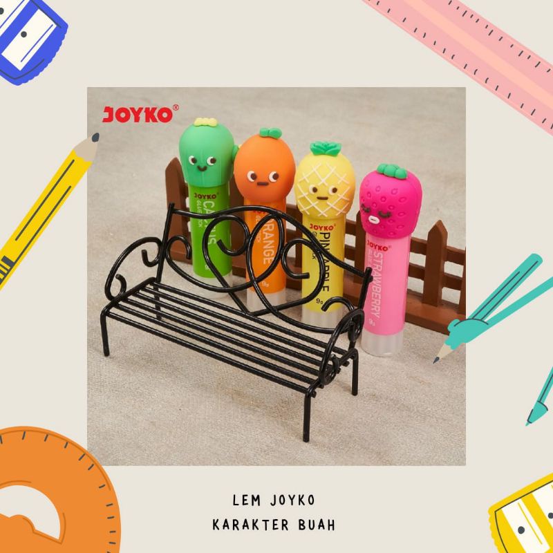 Joyko Glue Stick Fruits Lem Stik Joyko Karakter Buah Lem Kertas Stick