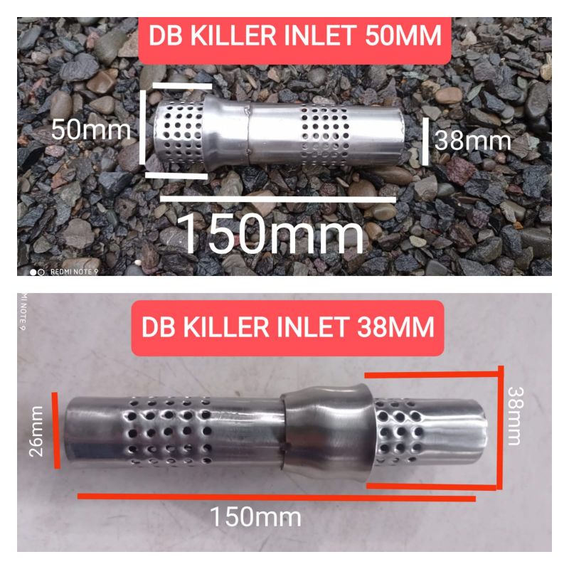 DB killer inlet 50mm, inlet 34mm, inlet 38mm, db killer universal