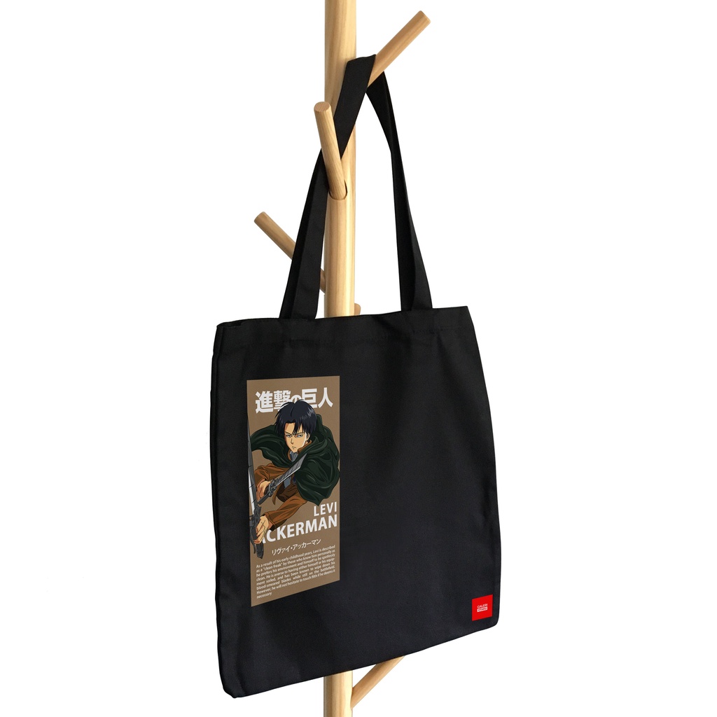 Galeri Otaku -Totebag Kanvas Eksklusif Attack on Titan Levi Ackerman