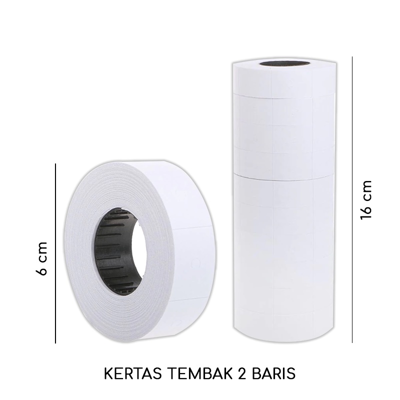 REFILL ISI ULANG/KERTAS TEMBAK LABEL HARGA 2 BARIS
