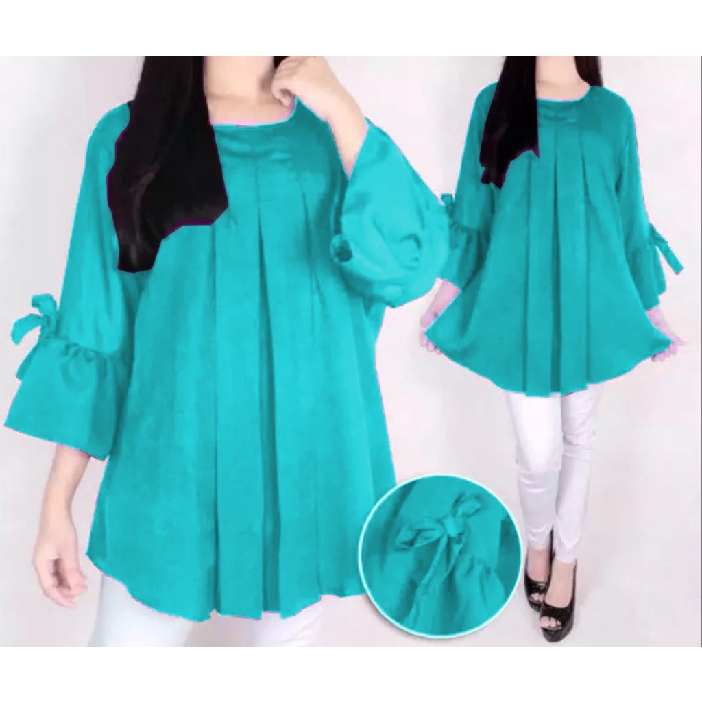 ERLINDA  BLOUSE WANITA | BIG SIZE | PLAIN BLOUSE | ATASAN WANITA | BAJU JUMBO ERLINDA-Tosca