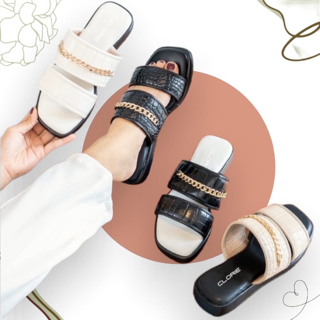 CLORIE Sandal Platform Wedges Wanita LAURA Korea