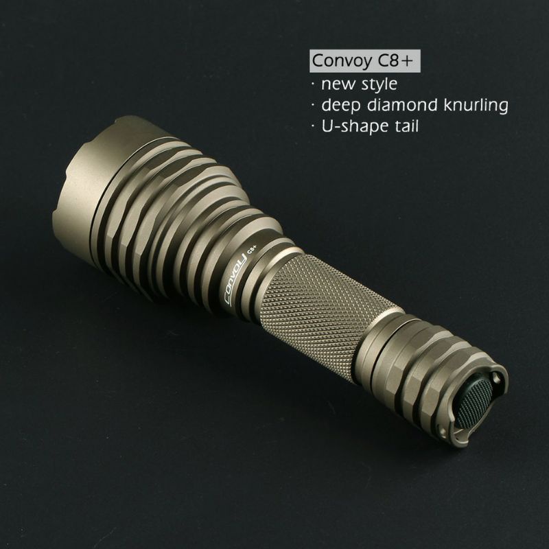 CONVOY C8+ SENTER LED C8 FOKUS CREE XPL XP-L Hi AMC7135x8 GOLD
