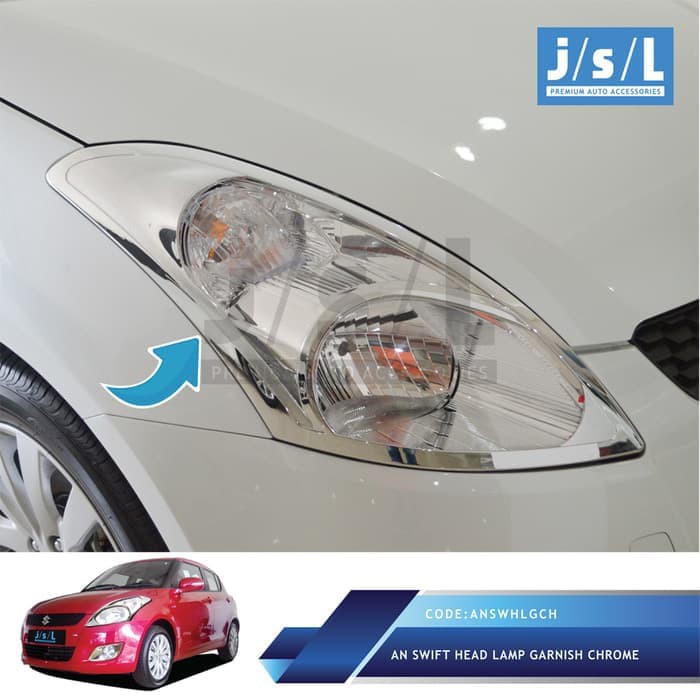 Garnis Lampu Depan All New Swift chrome