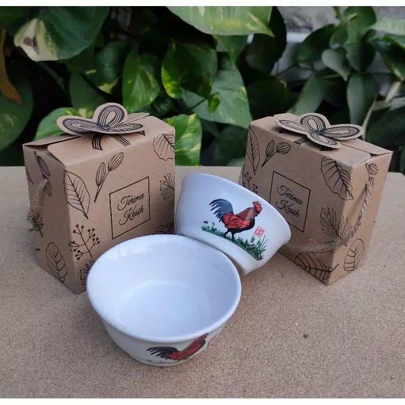 Souvenir Mangkok Sambal Ayam Jago Kemas Bok