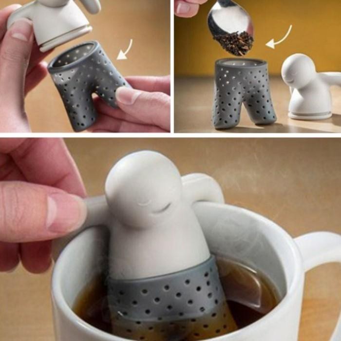 

Saringan teh silikon orang berendam tea bag strainer infuser dapur new