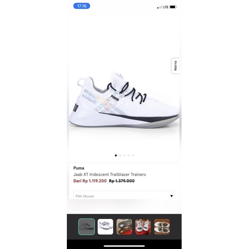 sepatu puma warna putih ukuran 39