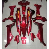 Cover bodi fizr halus full set merah marun