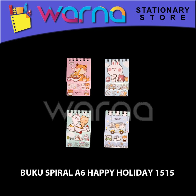 

BUKU SPIRAL A6 HAPPY HOLIDAY 1515