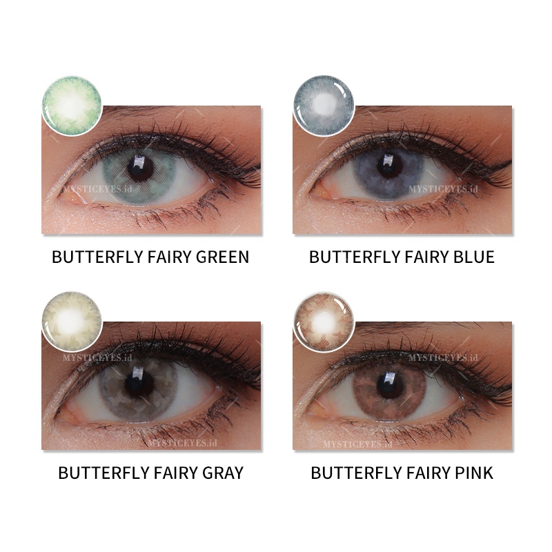 [✅COD] MYSTICEYES SOFTLENS BUTTERFLY FAIRY LENSA KONTAK NORMAL 14.0 MM