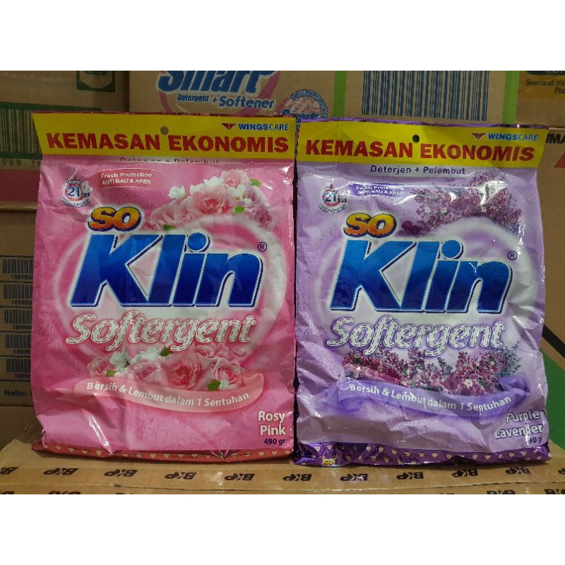 Soklin Softergent Bubuk Kemasan Ekonomis 490 Gr
