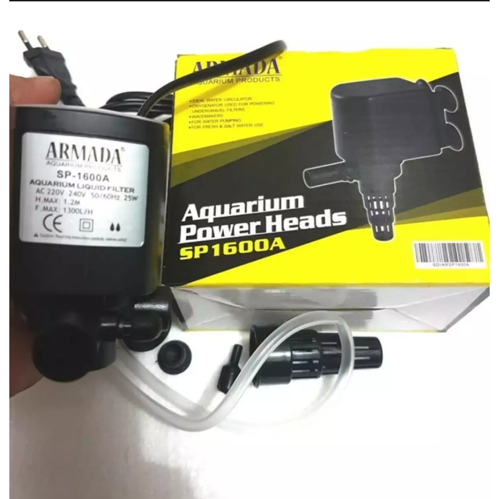 Mesin Filter Aquarium 1600 max 1 meter Water Pump / Power Head / Mesin pompa aquarium