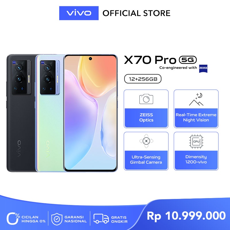 Jual [NEW LAUNCH] vivo X70 Pro 5G [12/256] RAM 12GB ROM 256GB - ZEISS