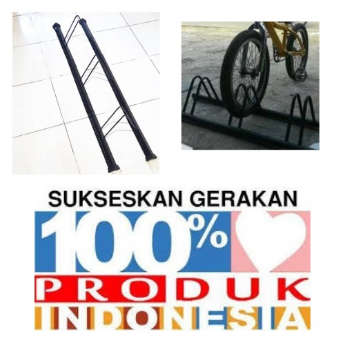 Standar Parkir 3 Sepeda Besi Siku Bike Stand Paddock 3