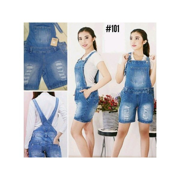 Baju Werpak WearPack Jumper Jumpsuit Jumsuit Overall Baju Celana Kodok Pendek Wanita Bahan Levis