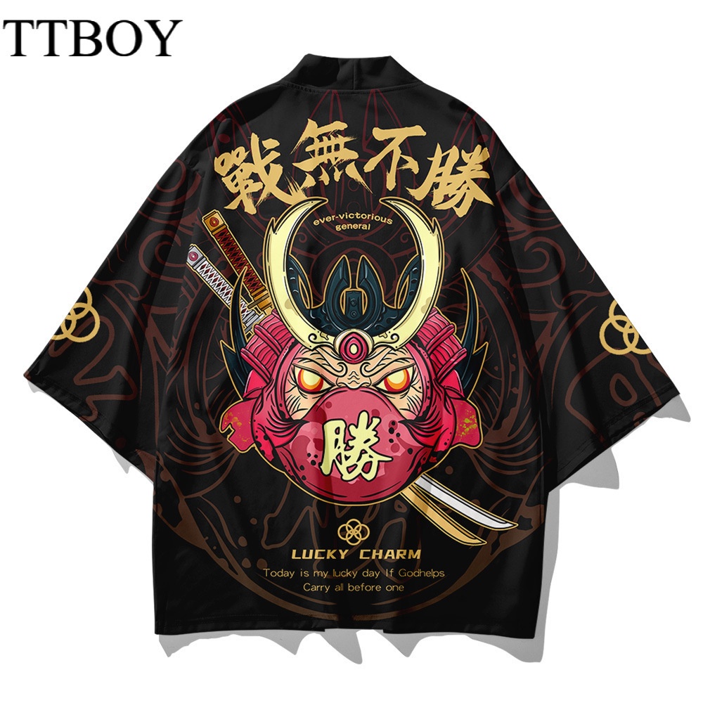 baju baju Loose Women Men Beach Kimono Jepang Wanita Pria Pakaian Cardigan Japanese Anime Samurai Haori Streetwear Harajuku Fashion Traditional Cosplay bisa di custom outer