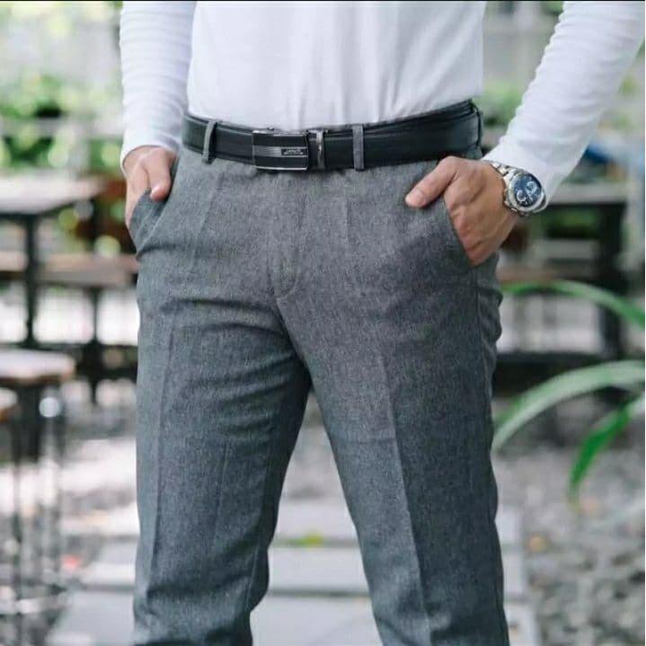 CELANA KANTOR FORMAL PRIA SLIMFIT BAHAN DASAR KAIN WOLL KUALITAS