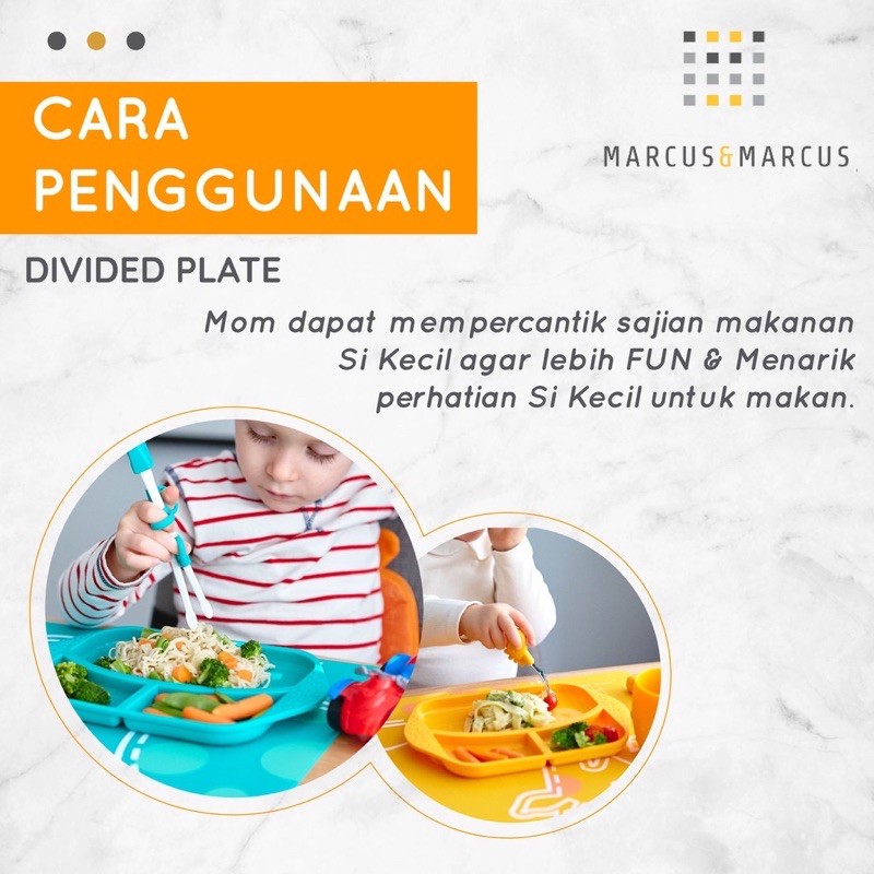 Marcus and Marcus Silicone Divided Plate - Tempat Makan Anak