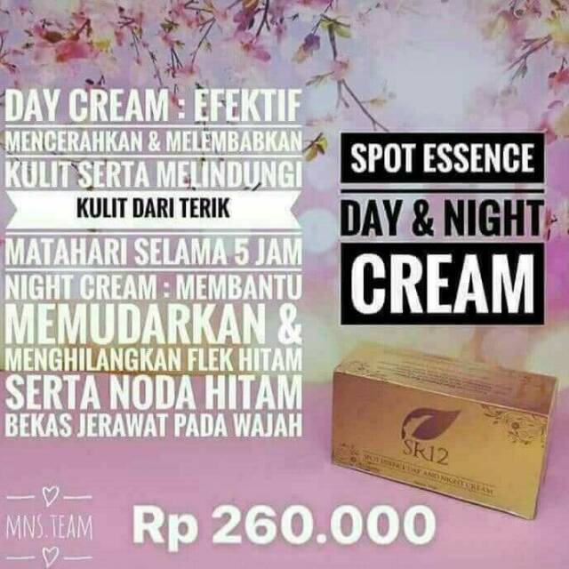 

Cream herbal spot essence day & night SR12 untuk mengatasi flek hitam