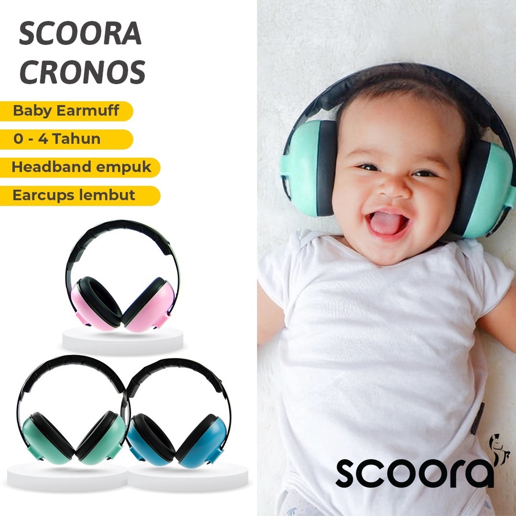 Scoora Cronos Baby Earmuff Penutup Telinga Bayi Pelindung Telinga Bayi Headband Bayi