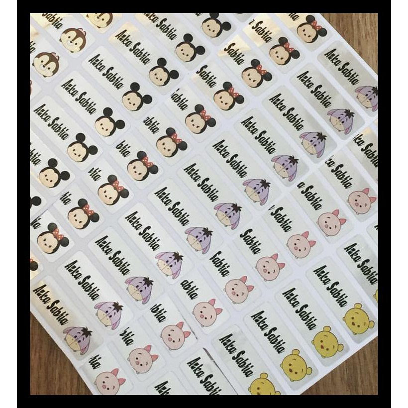 

Stiker label nama metalik silver waterproof OBRAL