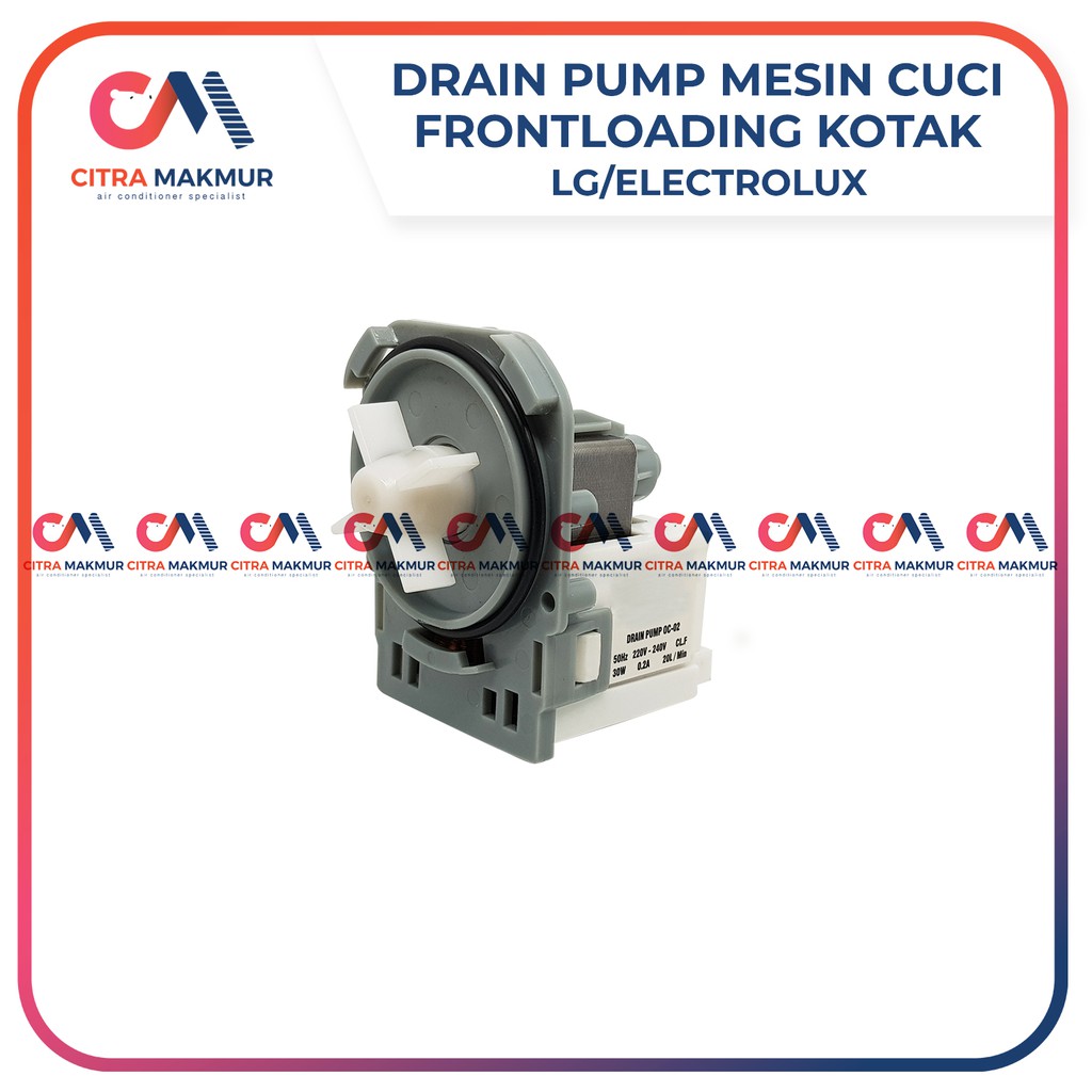 Drain Pump Mesin cuci LG Electrolux front Loading KOTAK Abu merk pompa pembuangan air buang