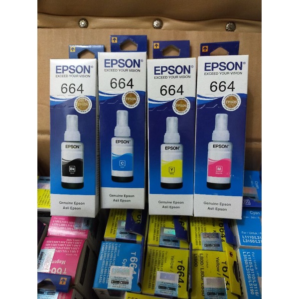 TINTA EPSON 664 KUSUS 1 SET (CYMBK) L100/L110/L300/L365/L565/L655