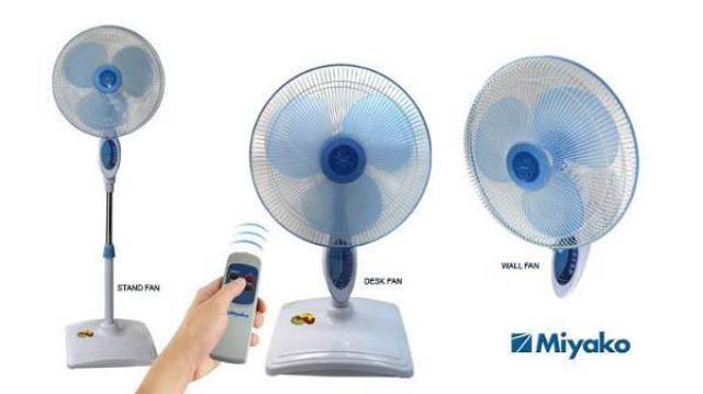 Kipas Angin Miyako Remote Berdiri 3 Fungsi  Desk Fan &amp; Stand Fan TJR-101