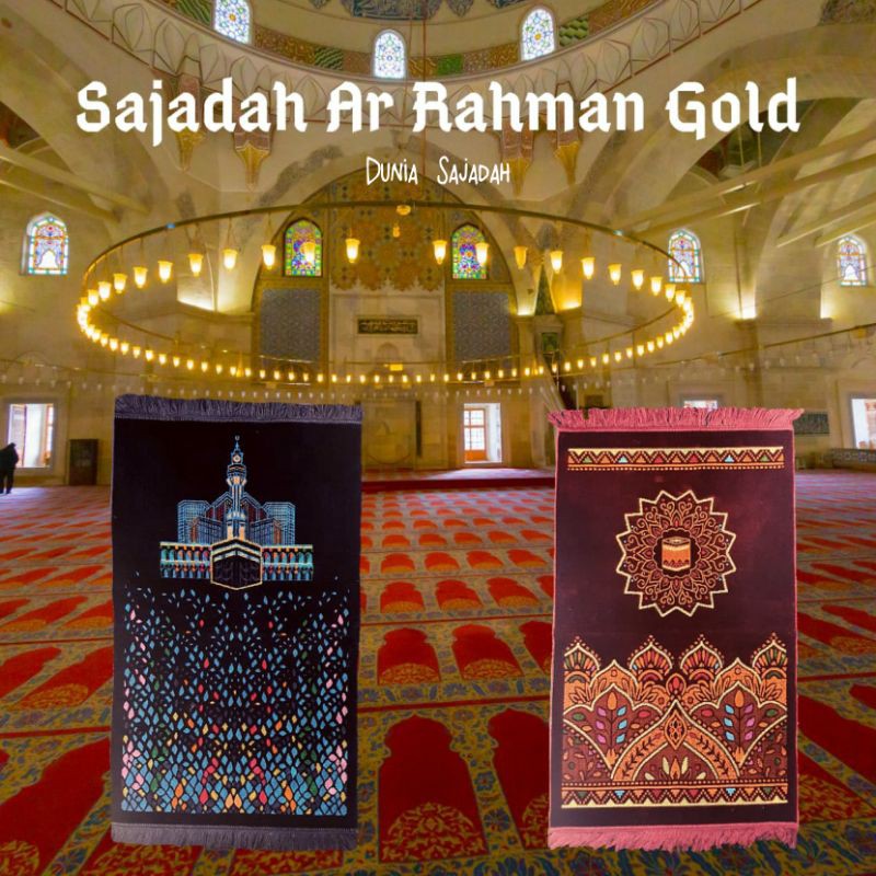 Sajadah Turkey Tebal Ar Rahman Gold