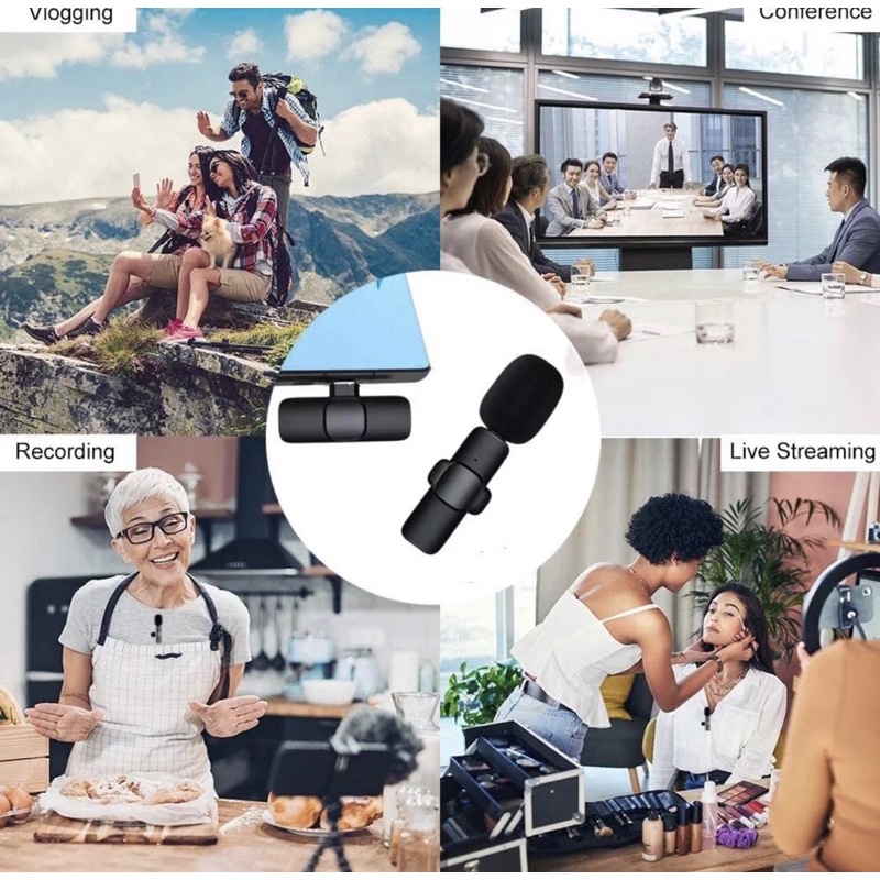 MICROPHONE WIRELESS FOR ANDROID IPHONE MIC LAVALIER LIVE SHOW - BENUA DUNIA