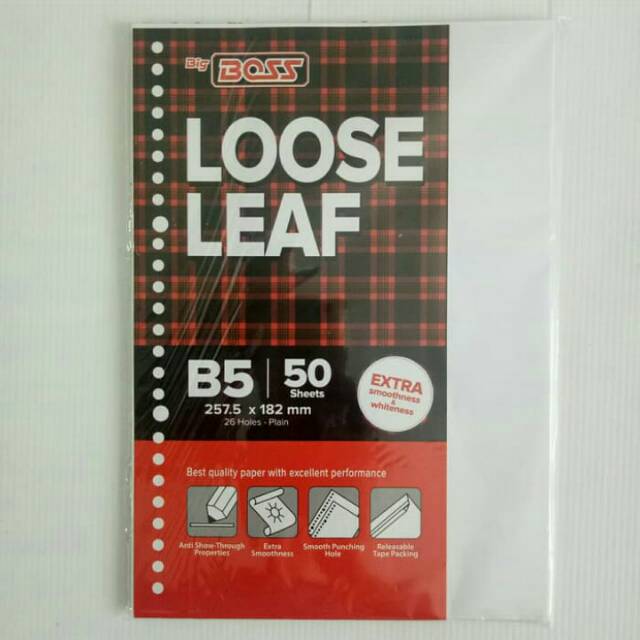

Loose Leaf B5 Polos 50 Sheet